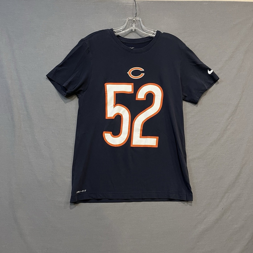 Chicago Bears‎ Shirt Mens Small Blue Nike Dri-Fit #52 Khalil Mack NFL Football